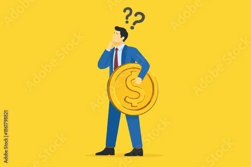 Business Man With Money Idea