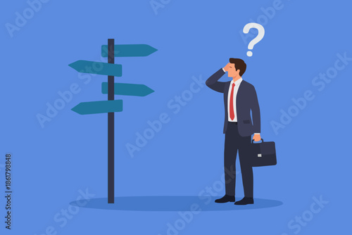 Business Man With Question Mark