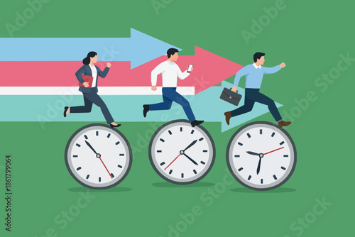 People Running With Time