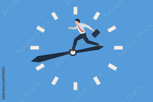 Running Man With Clock