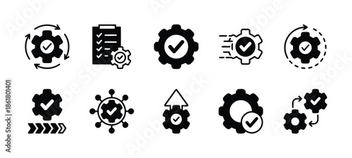 Quality assurance and control with checklist and settings with gear and optimization for system and process to service performance