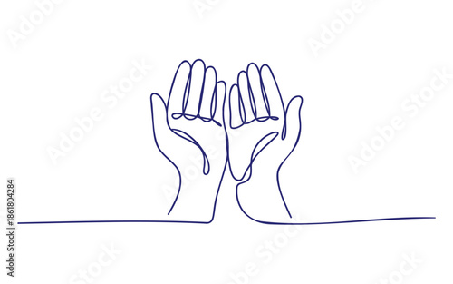 Hands clasped together in a gesture of prayer or meditation