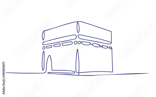 Modern minimalist illustration of a house with clean lines