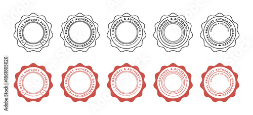 Set of Six Vintage Style Certified Authentic Stamps.