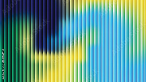 Glass ripple texture with dark gradient background and lilac light streaks. Futuristic distortion, moody abstract glow, reeded vertical blur. Vector illustration