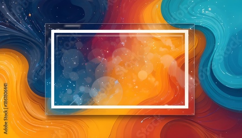 Creative vector art frame background with modern decorative elements and clean minimal design style