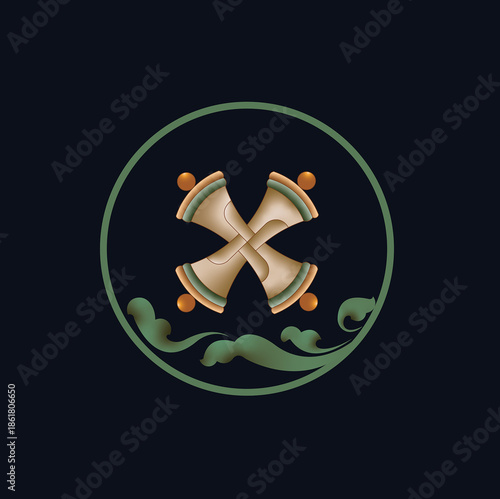 Tibetan Auspicious  Seven Symbols Tibetan Illustration design Rinchen Nadhun