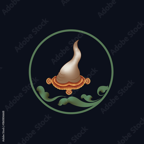 Tibetan Auspicious  Seven Symbols Tibetan Illustration design Rinchen Nadhun