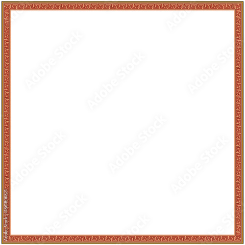 Tibetan Chinese Border Design Illustration 