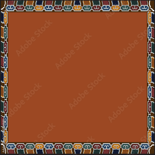 Tibetan Chinese Border Design Illustration 