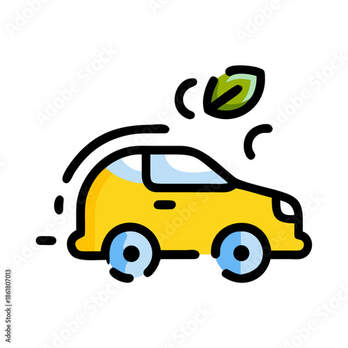 Clean car with leaf emblem