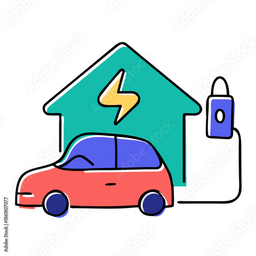 Electric car charging at home