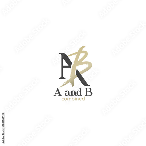 business logo design letter commbination of A and B. Initial AB logo