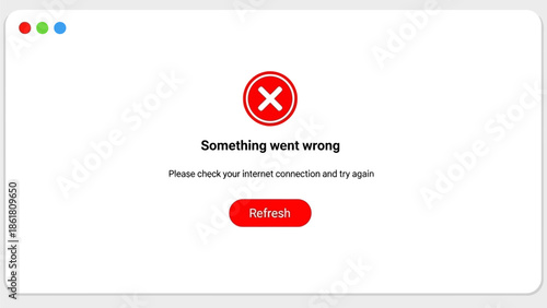 Error message d261eab8-b7e2-4160-8d5a-4d96775c70e9 notification on a digital screen with a retry button