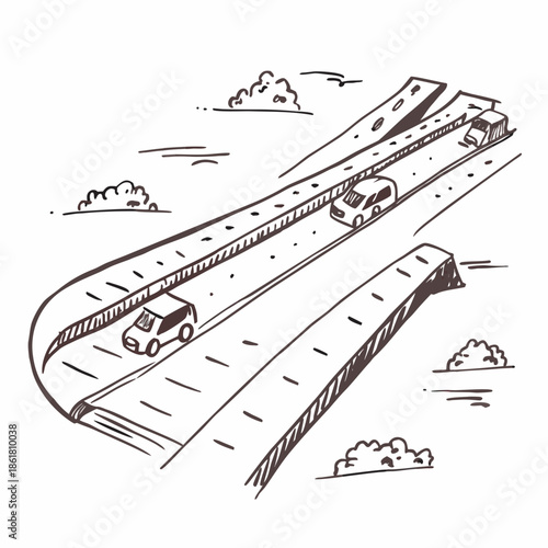 Cars driving on highway