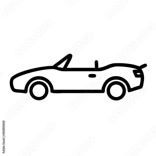Illustration of a convertible car