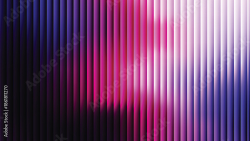Glass ripple texture with dark gradient background and lilac light streaks. Futuristic distortion, moody abstract glow, reeded vertical blur. Vector illustration