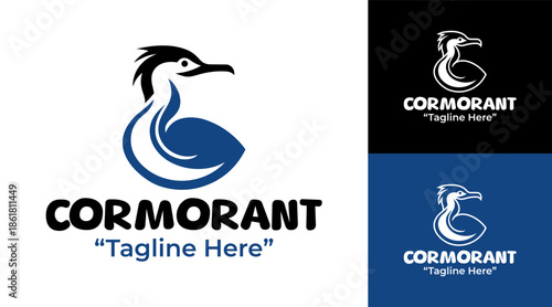 Cormorant Logo Modern Minimalist Marine Identity