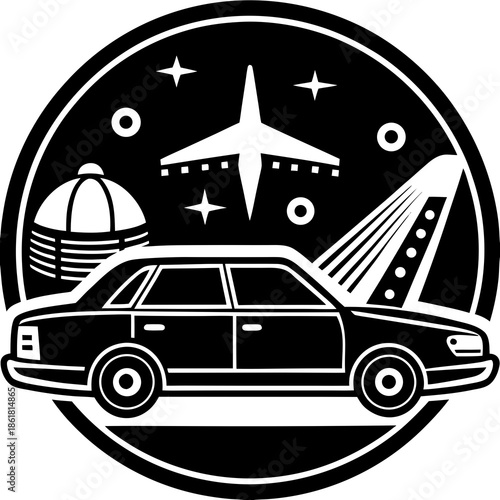Modern transportation icons