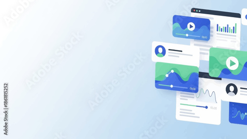 E-learning setup with book, graduation cap, and laptop in modern online education