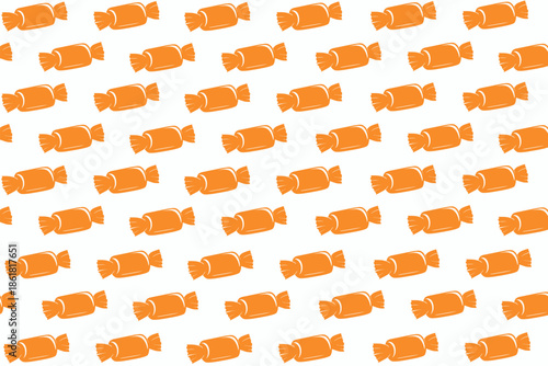 Orange Candy Seamless Pattern Design for Packaging