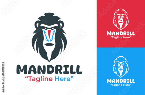 Mandrill Logo Modern Minimalist Premium Primate Identity