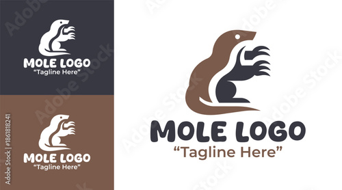 Mole Logo Modern Minimalist Eco Wildlife Brand