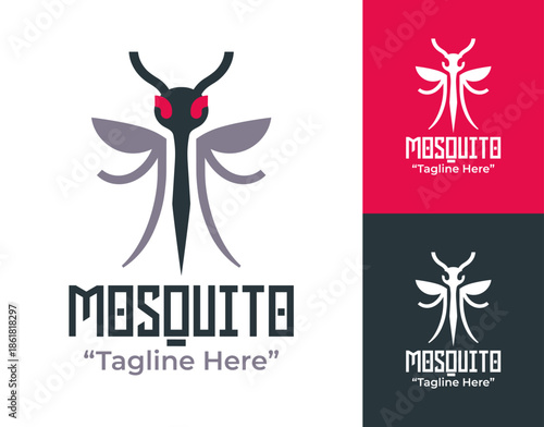 Mosquito Logo Modern Minimalist Insect Symbol