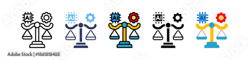 Ai Ethics multiple icon