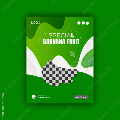 speciak bananna fruit social media post design.