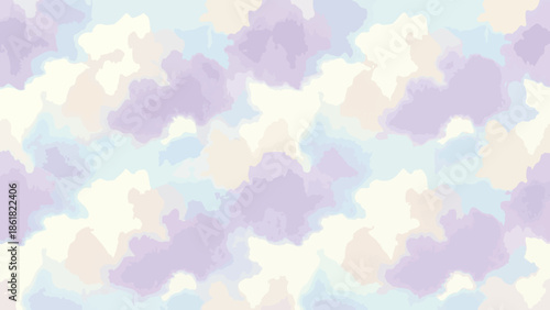 Pastel topographic map with elevation gradients, abstract geographic visualization in soft tones and river line, flat vector illustration