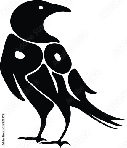 Photography Crow Typography - Figurative Typography