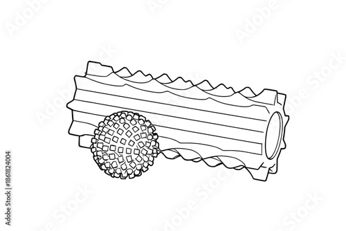 Long Ribbed Cylindrical Drill Bit With Spiral Flutes Illustration For Industrial Tools