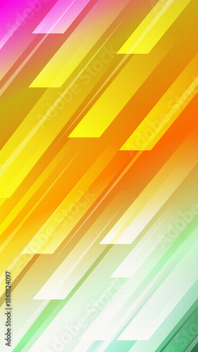 Vertical abstract diagonal gradient background with bright layered shapes for creative modern layouts