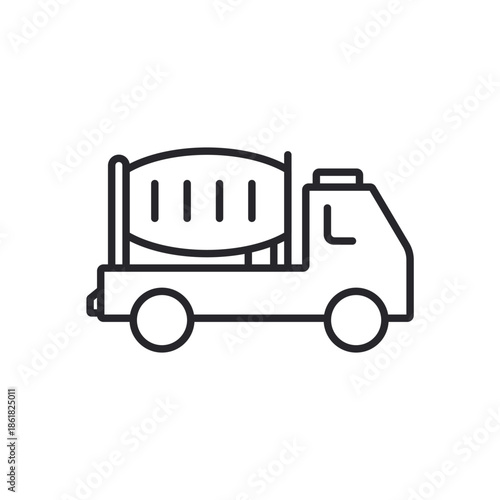 cement icons outline and Flat Style,transparent background.