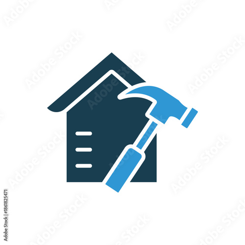 renovation icons outline and Flat Style,transparent background.