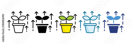 Growth Opportunities Icon Set Multiple Style Collection