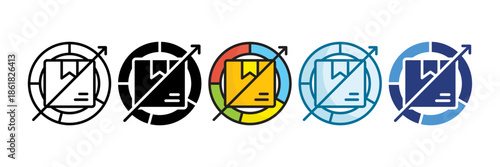 Market Penetration Icon Set Multiple Style Collection