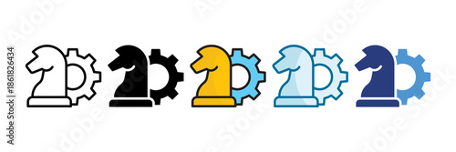Strategy Development Icon Set Multiple Style Collection