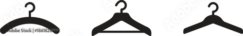 Set of coat hangers for clothes in trendy minimal style