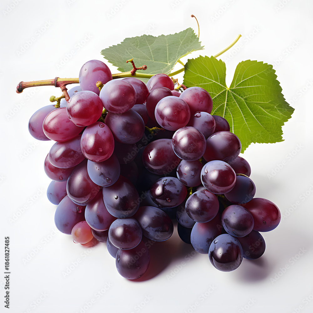 Fototapeta premium A bunch of purple grapes