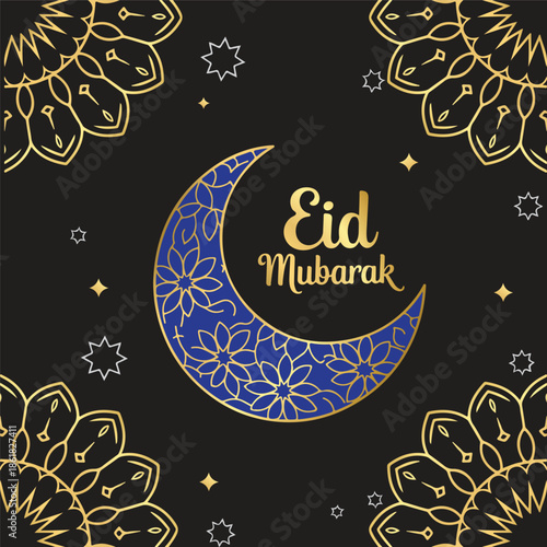 Eid icons in different style in vector