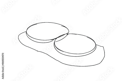 Two Round Coasters On A Tray, Minimal Plate Platform, Decorative Home Drink Accessory Set