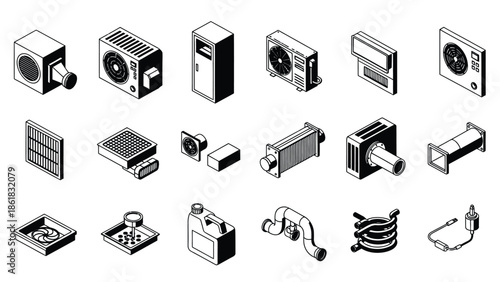 Various heating ventilation air conditioning components