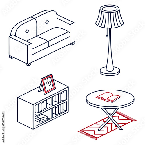 Modern living room setup