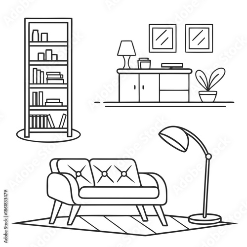 Cozy living room setup