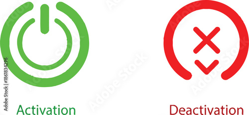 Activation and deactivation icons