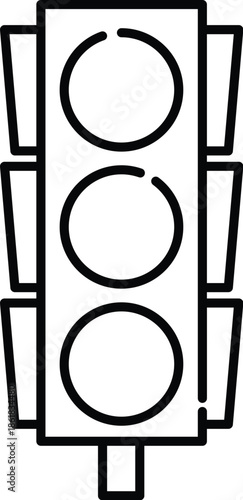 Traffic light icon with simple and modern design.Vector icons on white background. Red green and yellow signal.