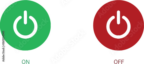 Power button controls on off switches