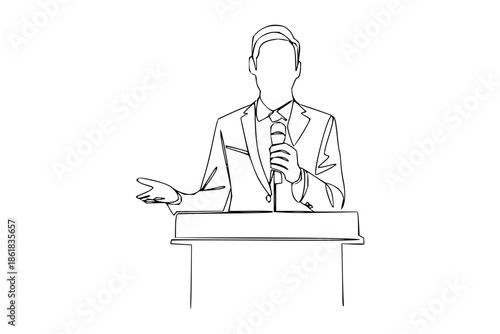 Professional businessman working diligently on laptop in modern office space